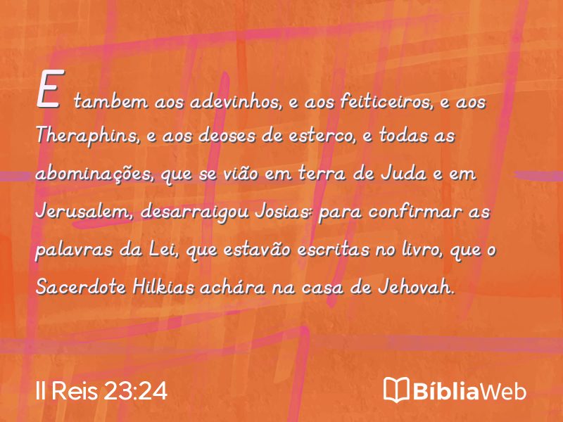 II Reis 23:24 em imagem para compartilhar