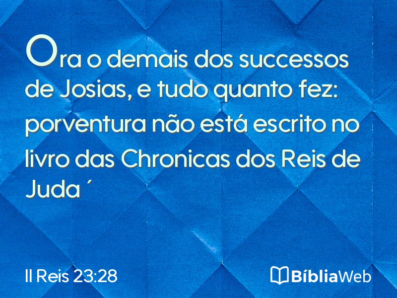 II Reis 23:28 em imagem para compartilhar