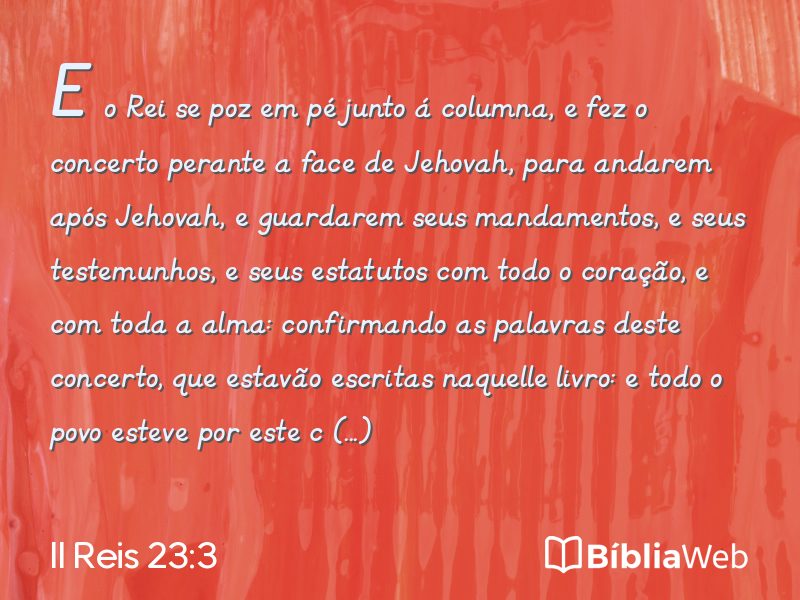 II Reis 23:3 em imagem para compartilhar
