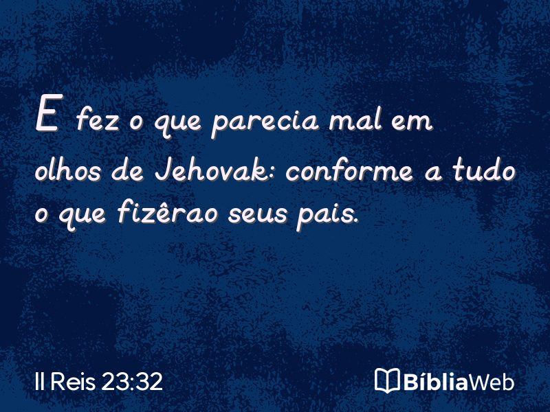 II Reis 23:32 em imagem para compartilhar