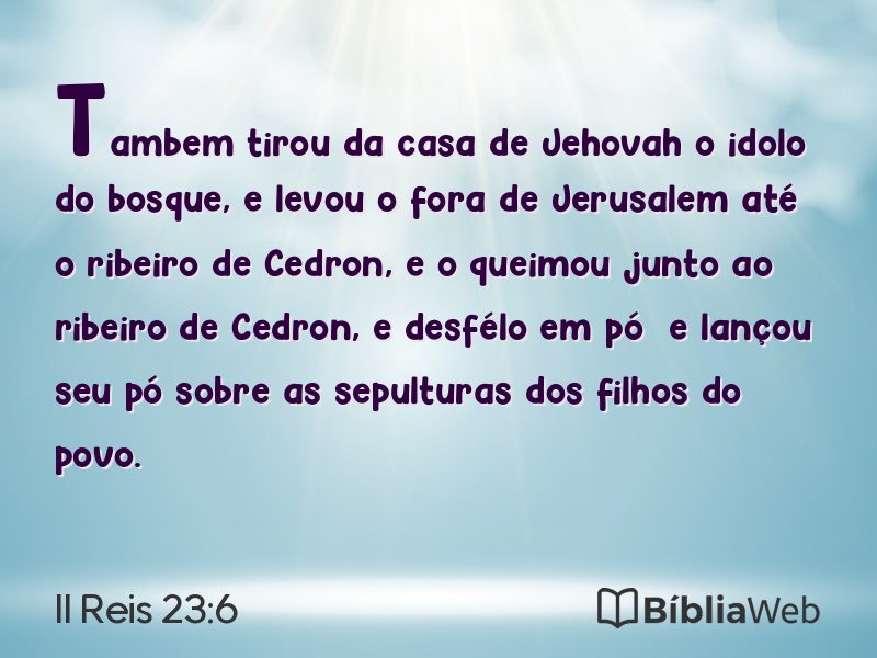 II Reis 23:6 em imagem para compartilhar