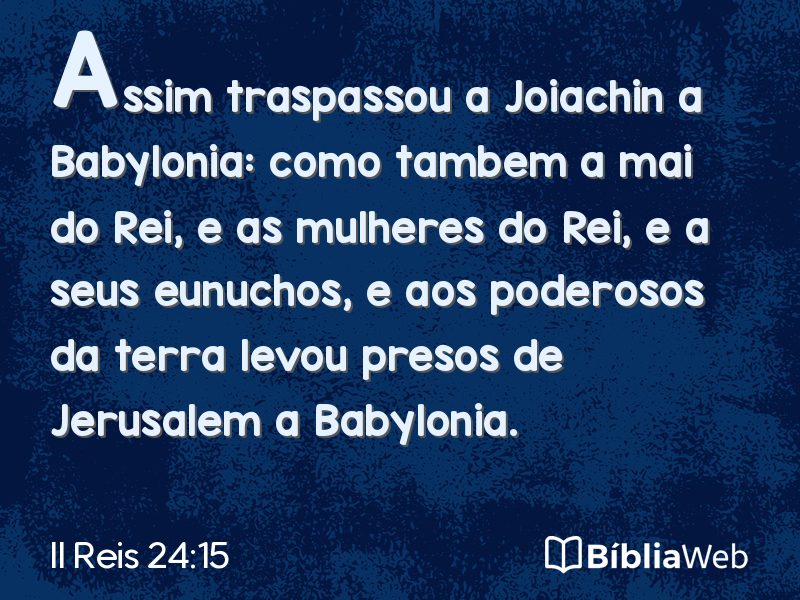 II Reis 24:15 em imagem para compartilhar