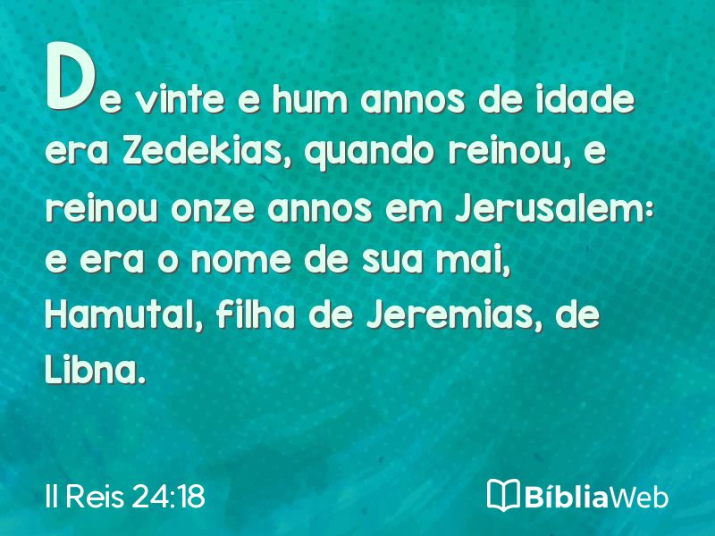 II Reis 24:18 em imagem para compartilhar