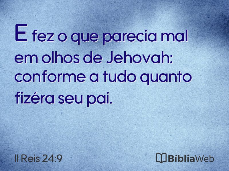 II Reis 24:9 em imagem para compartilhar