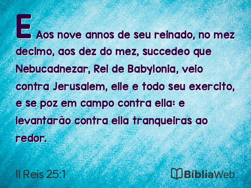 II Reis 25:1 em imagem para compartilhar