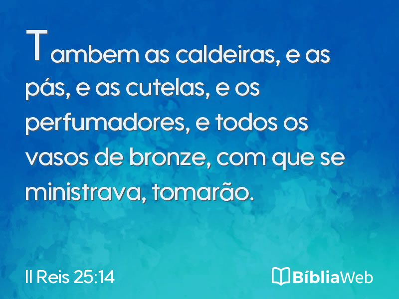II Reis 25:14 em imagem para compartilhar
