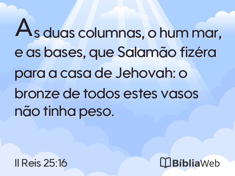 II Reis 25:16 em imagem para compartilhar