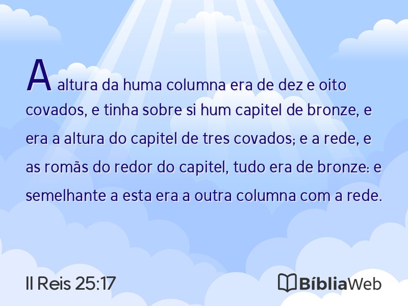 II Reis 25:17 em imagem para compartilhar