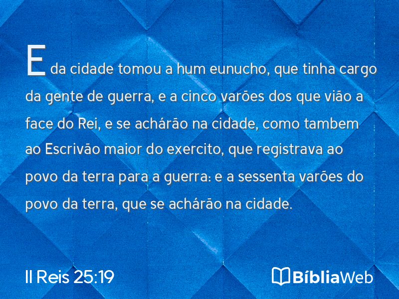 II Reis 25:19 em imagem para compartilhar