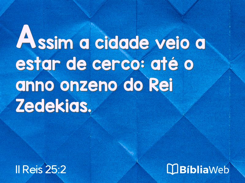 II Reis 25:2 em imagem para compartilhar