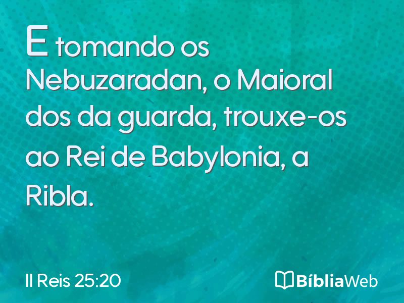 II Reis 25:20 em imagem para compartilhar