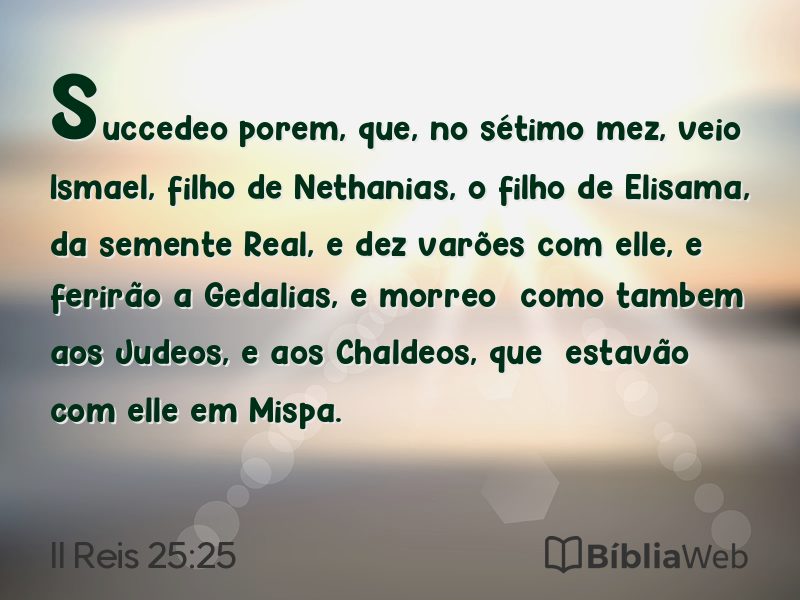 II Reis 25:25 em imagem para compartilhar