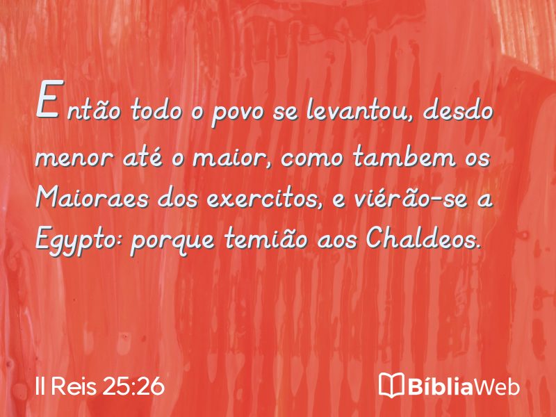 II Reis 25:26 em imagem para compartilhar