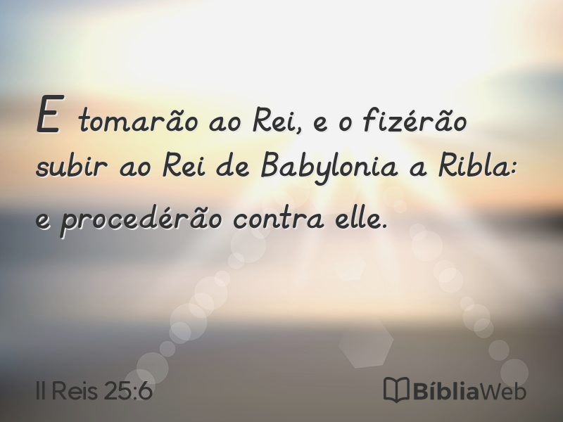 II Reis 25:6 em imagem para compartilhar