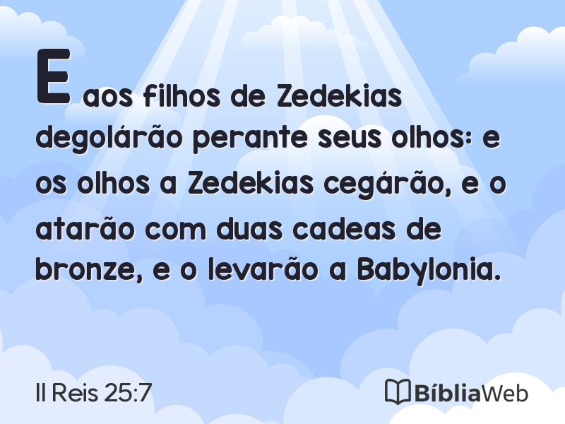 II Reis 25:7 em imagem para compartilhar