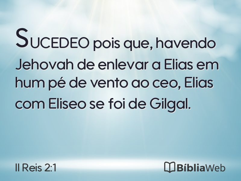 II Reis 2:1 em imagem para compartilhar