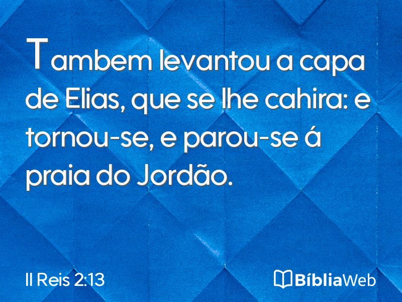 II Reis 2:13 em imagem para compartilhar