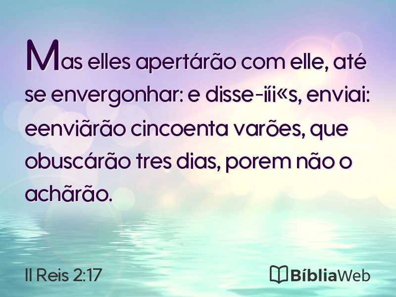 II Reis 2:17 em imagem para compartilhar