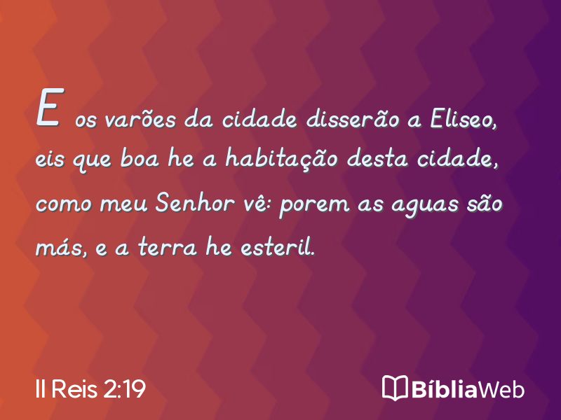 II Reis 2:19 em imagem para compartilhar