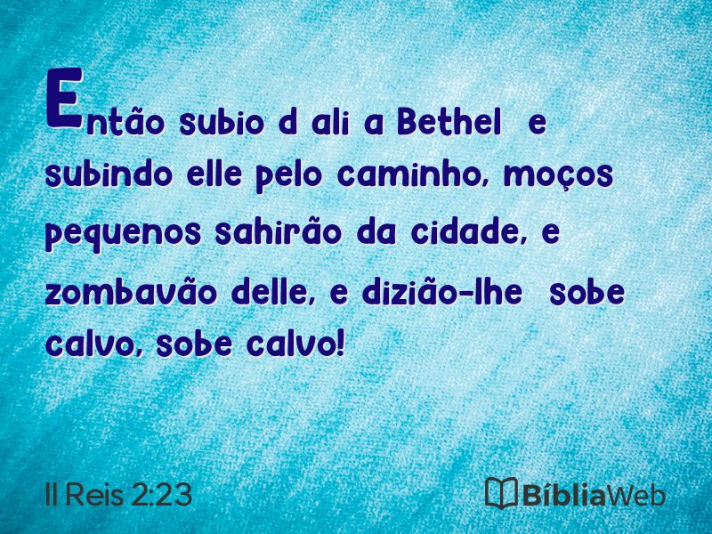 II Reis 2:23 em imagem para compartilhar