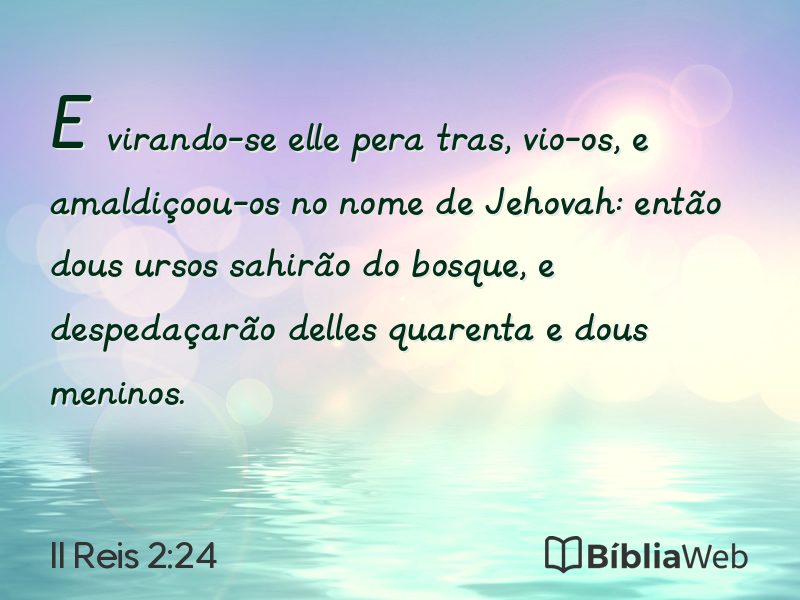 II Reis 2:24 em imagem para compartilhar