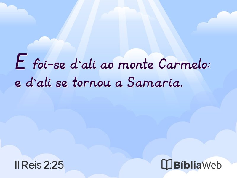 II Reis 2:25 em imagem para compartilhar