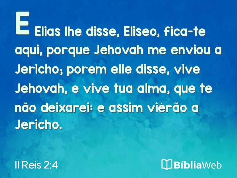 II Reis 2:4 em imagem para compartilhar