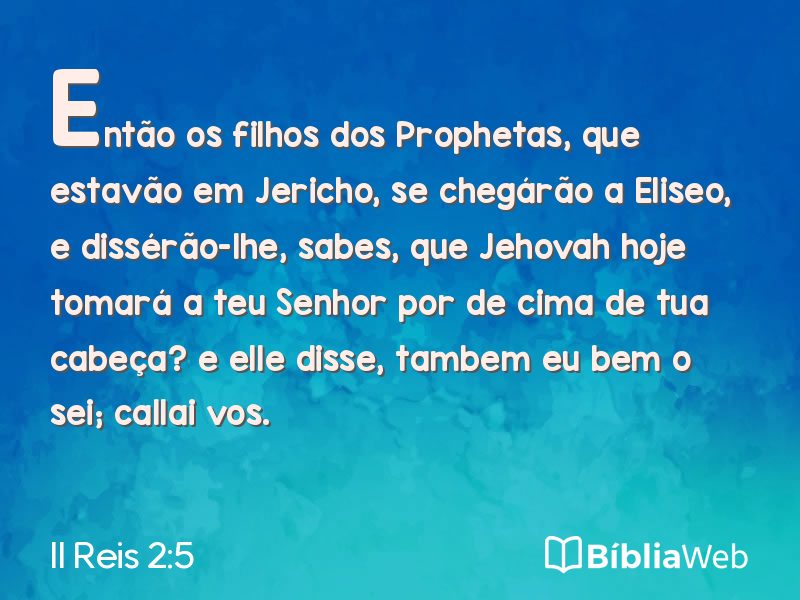 II Reis 2:5 em imagem para compartilhar