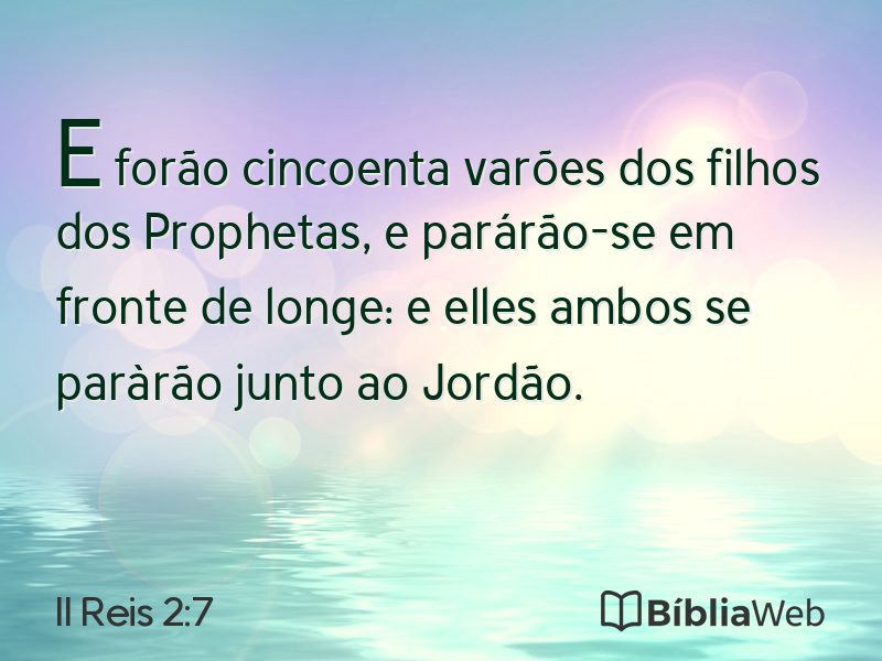 II Reis 2:7 em imagem para compartilhar