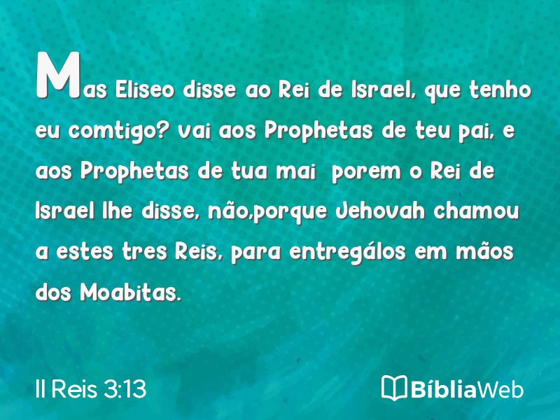 II Reis 3:13 em imagem para compartilhar