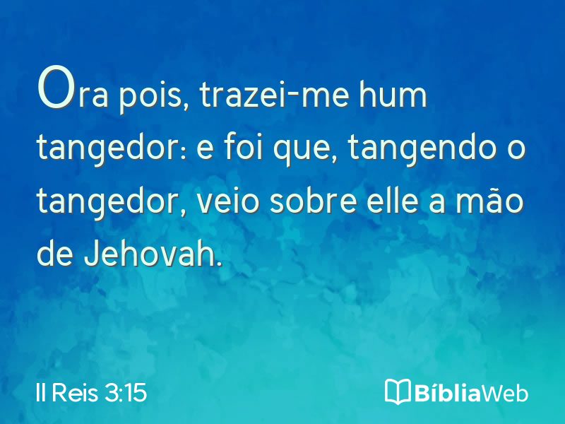 II Reis 3:15 em imagem para compartilhar