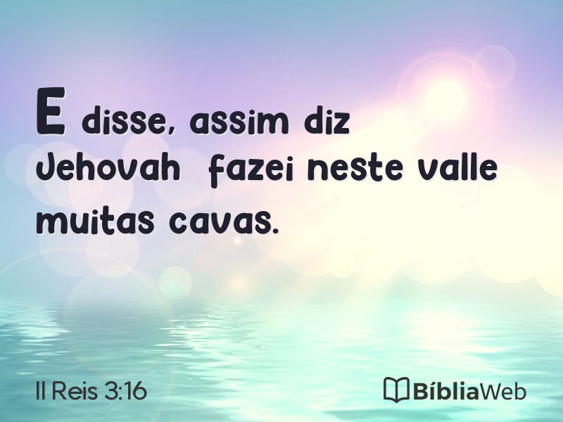 II Reis 3:16 em imagem para compartilhar