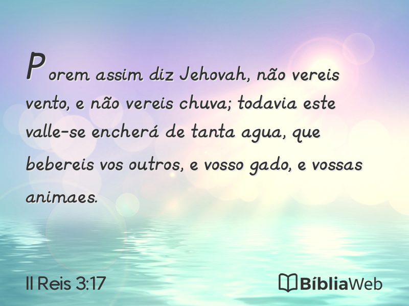 II Reis 3:17 em imagem para compartilhar