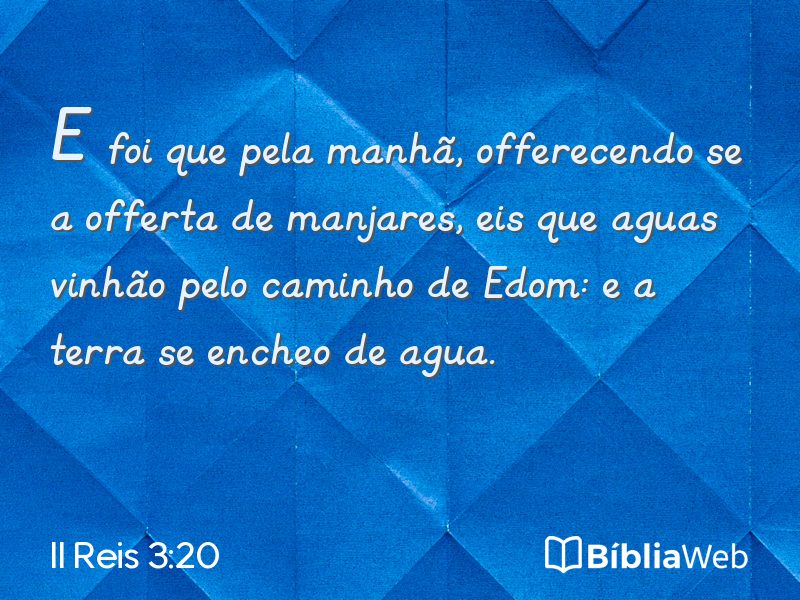 II Reis 3:20 em imagem para compartilhar