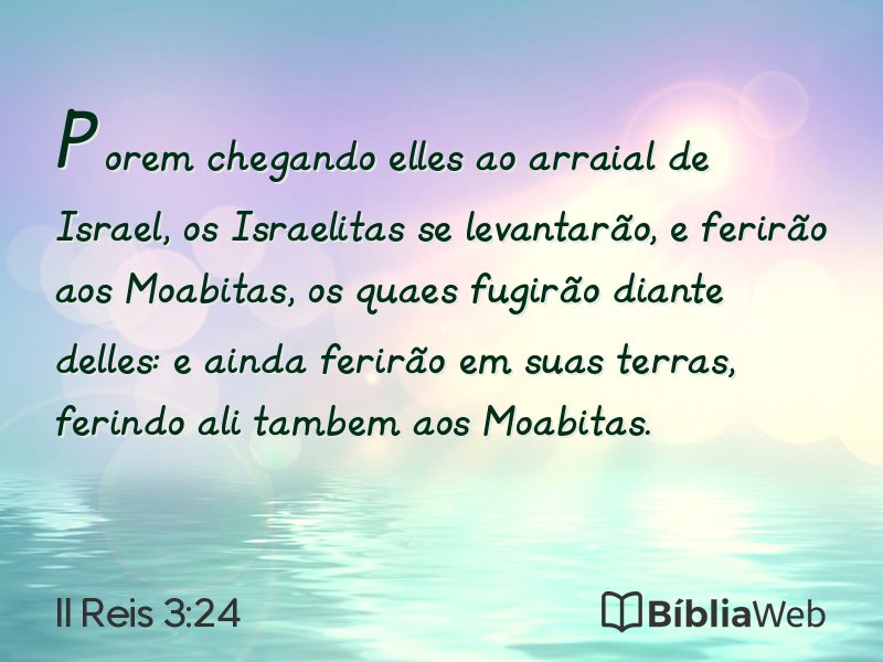 II Reis 3:24 em imagem para compartilhar