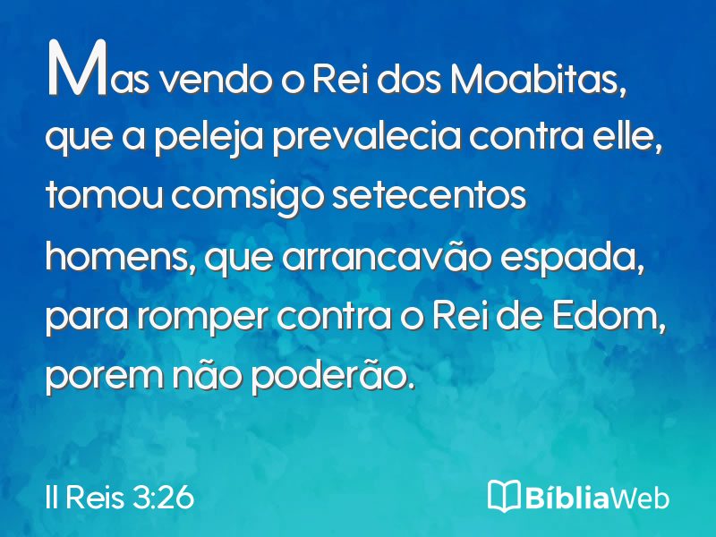 II Reis 3:26 em imagem para compartilhar