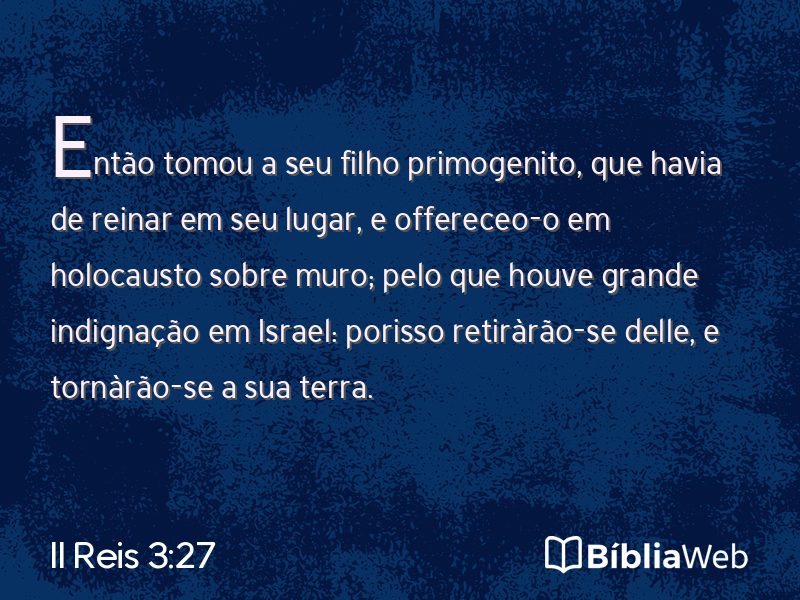II Reis 3:27 em imagem para compartilhar