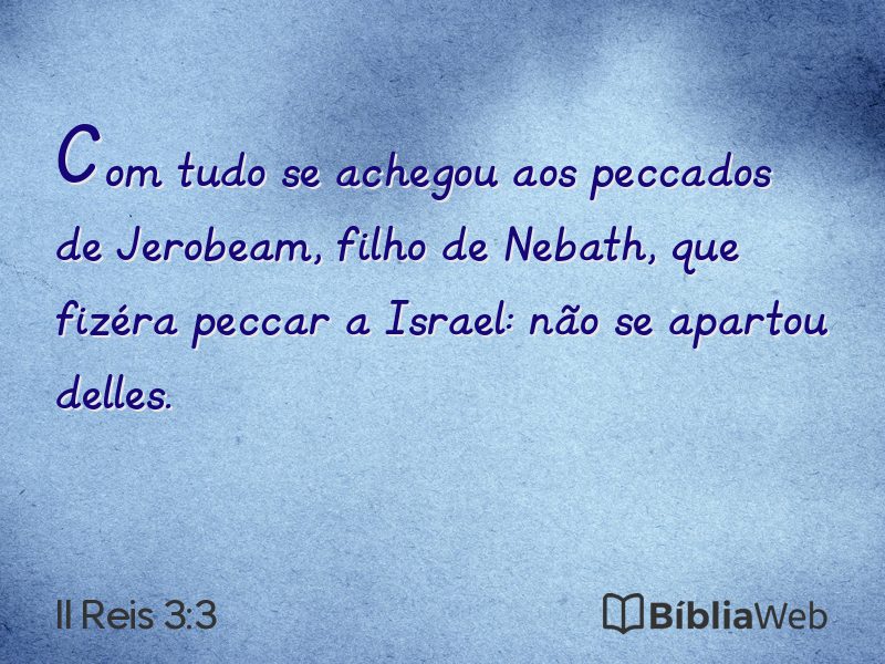 II Reis 3:3 em imagem para compartilhar