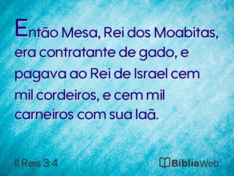II Reis 3:4 em imagem para compartilhar