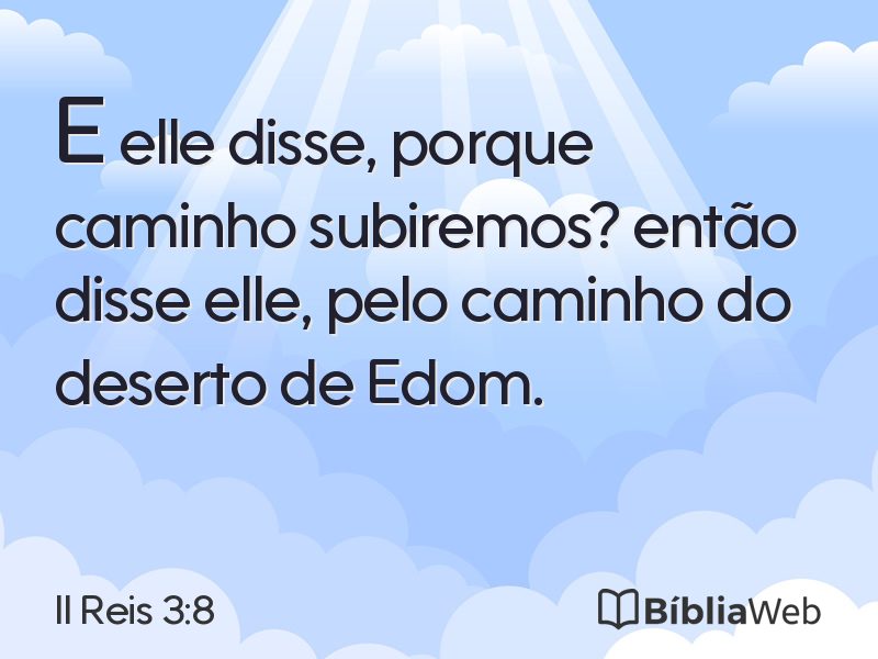 II Reis 3:8 em imagem para compartilhar