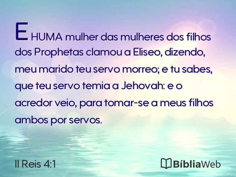 II Reis 4:1 em imagem para compartilhar