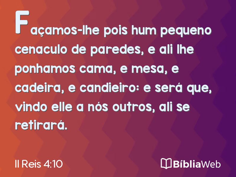 II Reis 4:10 em imagem para compartilhar
