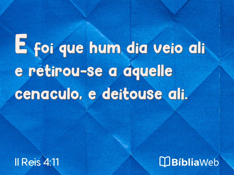 II Reis 4:11 em imagem para compartilhar
