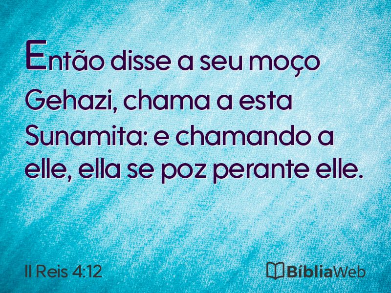 II Reis 4:12 em imagem para compartilhar