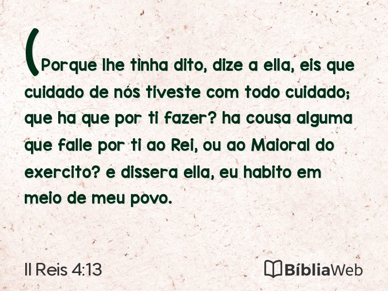 II Reis 4:13 em imagem para compartilhar
