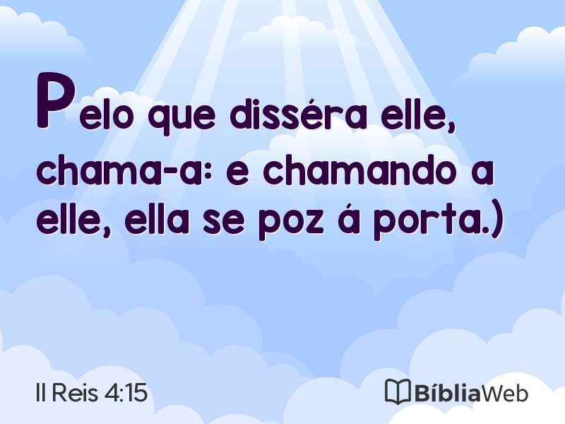 II Reis 4:15 em imagem para compartilhar