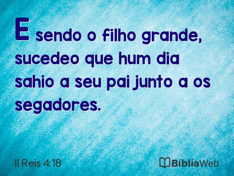 II Reis 4:18 em imagem para compartilhar