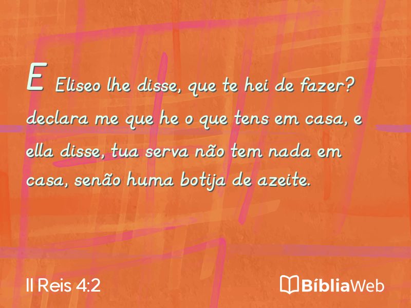 II Reis 4:2 em imagem para compartilhar
