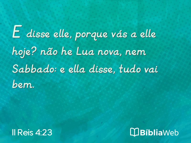 II Reis 4:23 em imagem para compartilhar