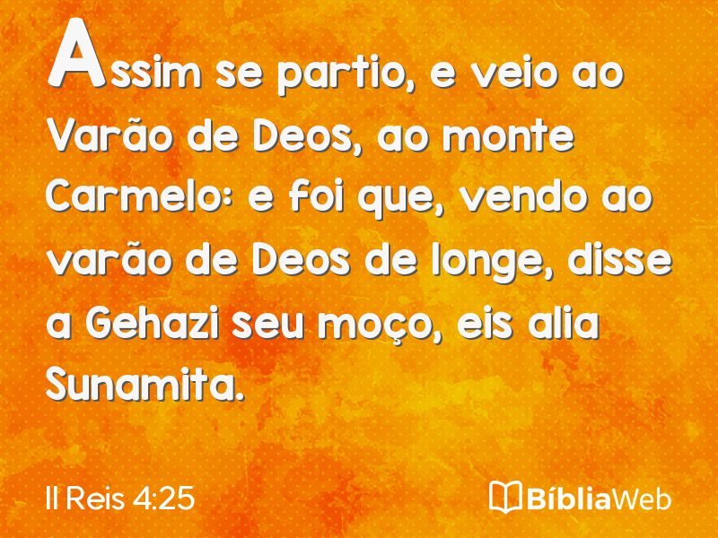II Reis 4:25 em imagem para compartilhar